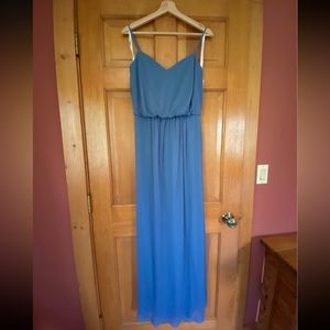 David’s Bridal | Long Mesh V Neck Bridesmaid Dress size 6